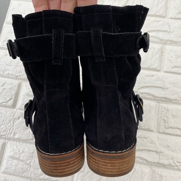 PAUL Green Munchen Suede women’s ankle buckle boots Size 10 - Picture 4 of 9